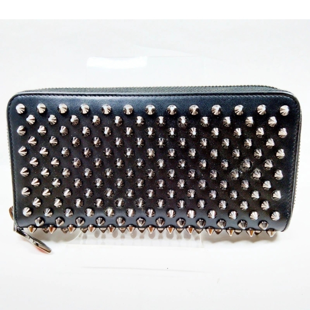 Christian Louboutin Long Wallet Black Leather-AUTHENTIC- EUC - Picture 6 of 9